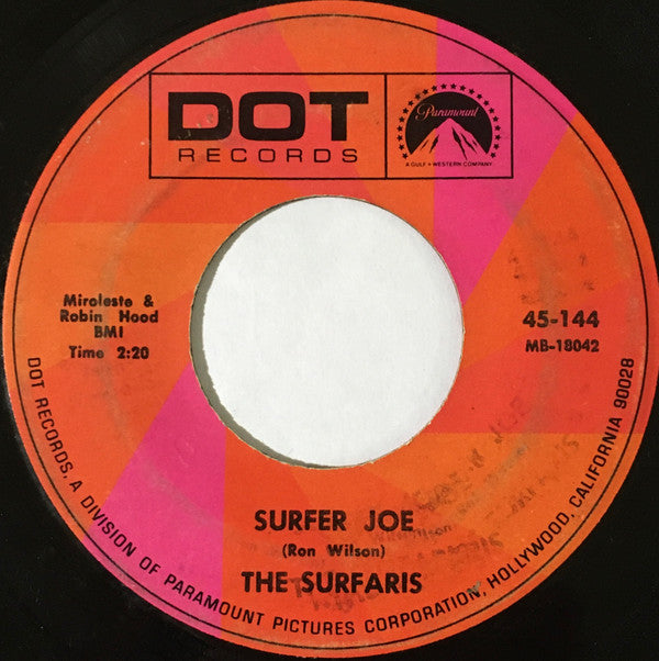 The Surfaris : Wipe Out / Surfer Joe (7", Single, RE)