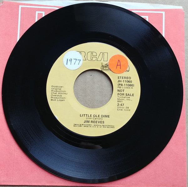 Jim Reeves : Little Ole Dime (7", Promo)