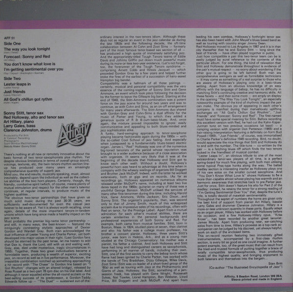 Sonny Stitt, Red Holloway : Just Friends (LP, Album, RE)