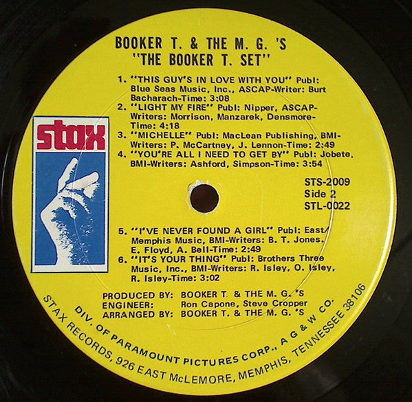 Booker T. & The M.G.'s* : The Booker T. Set (LP, Album, Ter)