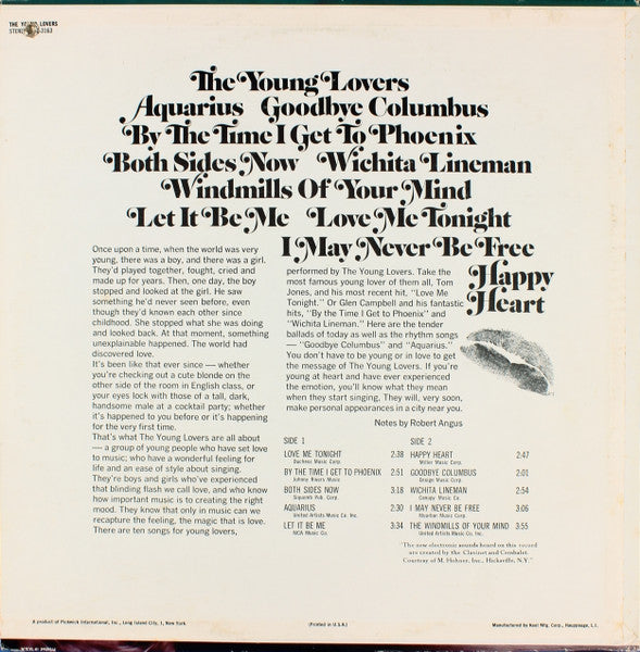 The Young Lovers (2) : Happy Heart (LP, Album)