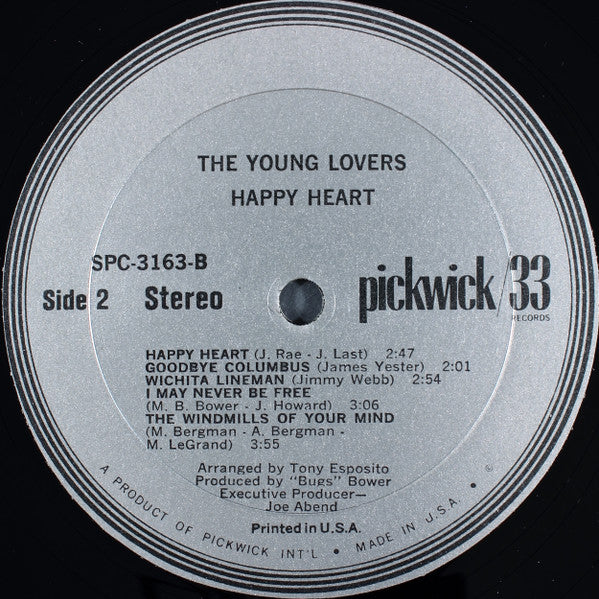 The Young Lovers (2) : Happy Heart (LP, Album)