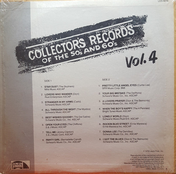 Various : Collector's Records Of The 50's And 60's Vol. 4 (LP, Comp)
