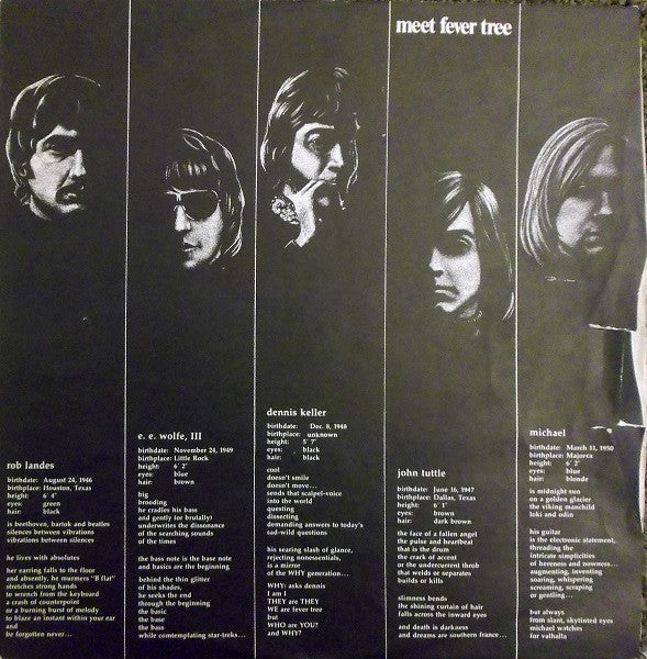 Fever Tree : Fever Tree (LP, Album, Glo)