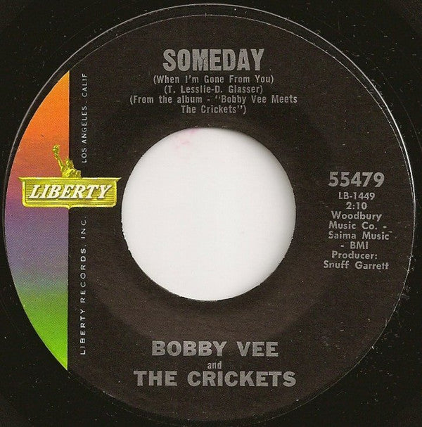 Bobby Vee / Bobby Vee With The Crickets (2) : Punish Her / Someday (7", Single, Styrene, Ter)