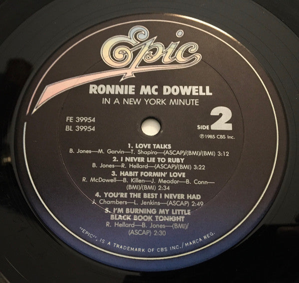 Ronnie McDowell : In A New York Minute (LP)