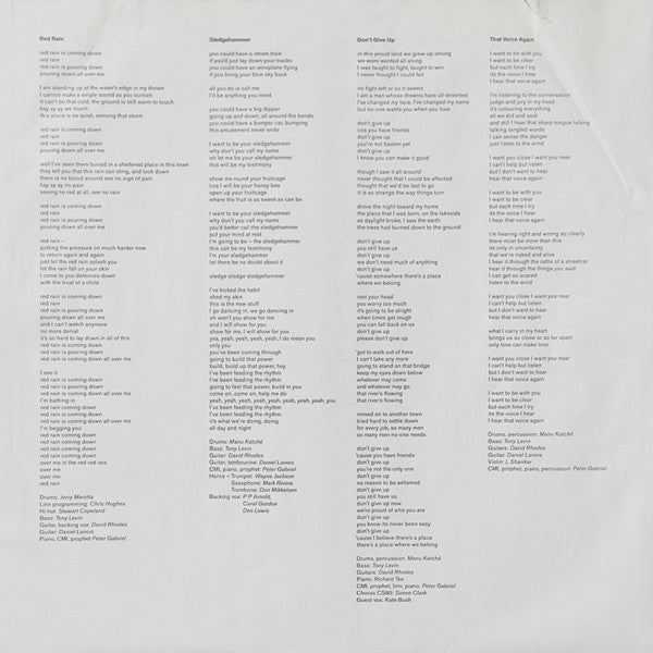 Peter Gabriel : So (LP, Album, Spe)