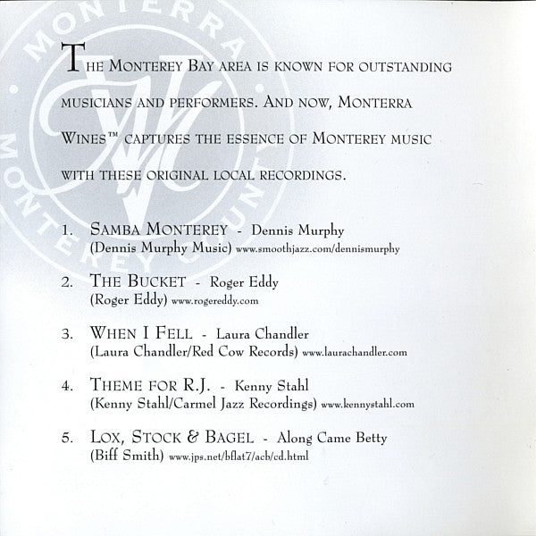 Various : Monterra Jazz Collection: A Wine Inspired Collection Of Monterey's Best Jazz Artists (CD, Album, Promo)