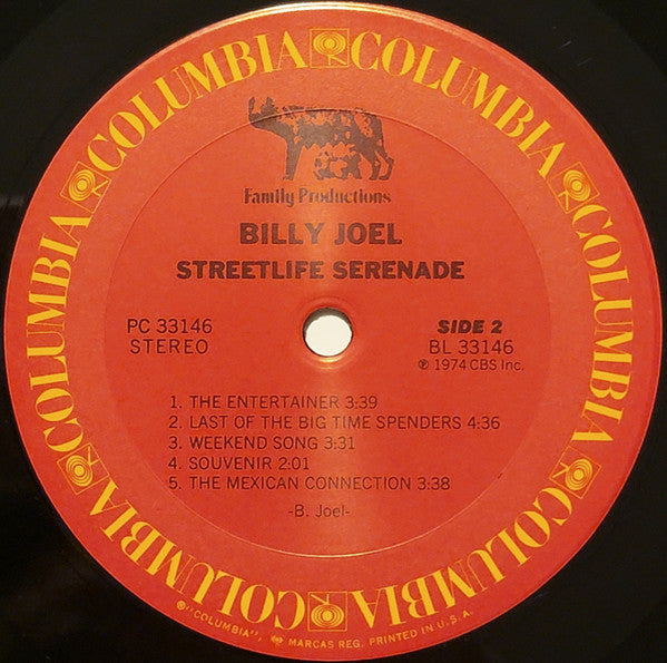 Billy Joel : Streetlife Serenade (LP, Album, RE, Ter)