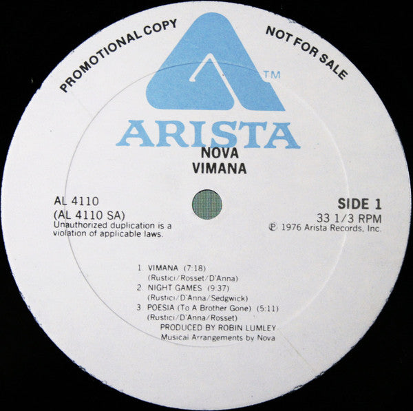 Nova (38) : Vimana (LP, Album, Promo)