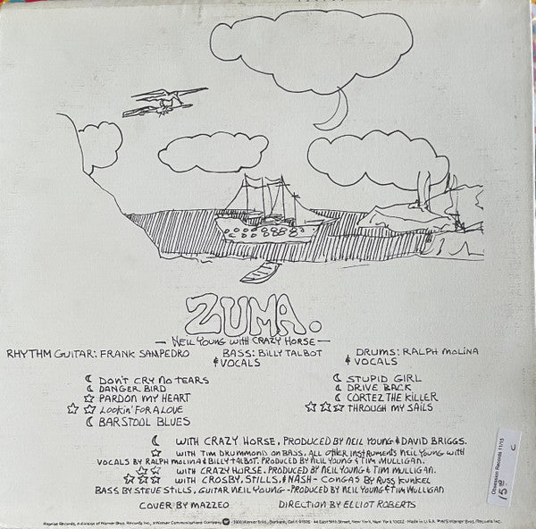 Neil Young With Crazy Horse : Zuma (LP, Album, Ter)