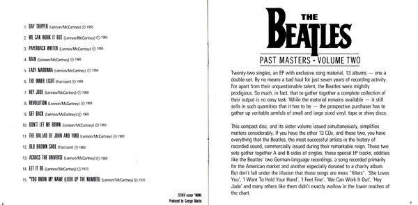 The Beatles : Past Masters • Volume Two (CD, Comp, RE, RP, EMI)