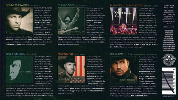 Garth Brooks : Blame It All On My Roots: Five Decades Of Influences (6xHDCD, Comp + 2xDVD-V, NTSC)