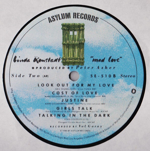 Linda Ronstadt : Mad Love (LP, Album, AR)