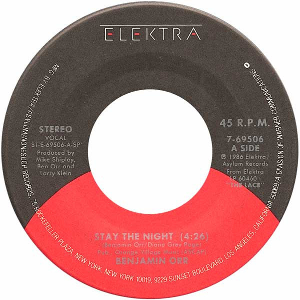 Benjamin Orr : Stay The Night (7", Single, SP)