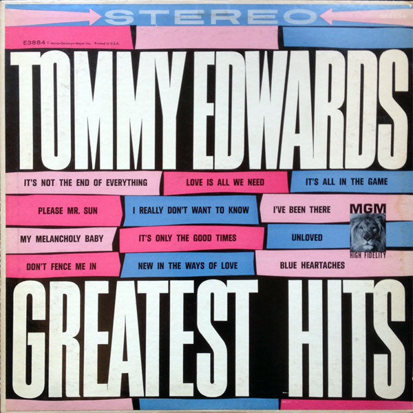 Tommy Edwards : Tommy Edwards' Greatest Hits (LP, Comp, Mono)