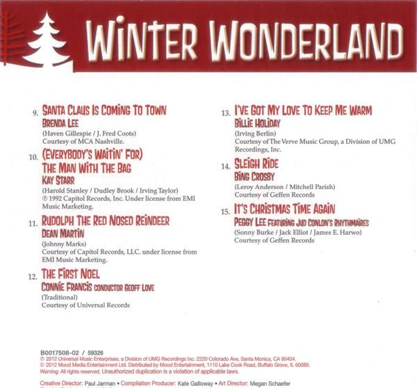 Various : Winter Wonderland A Traditional Christmas - Volume 1 (CD, Comp)