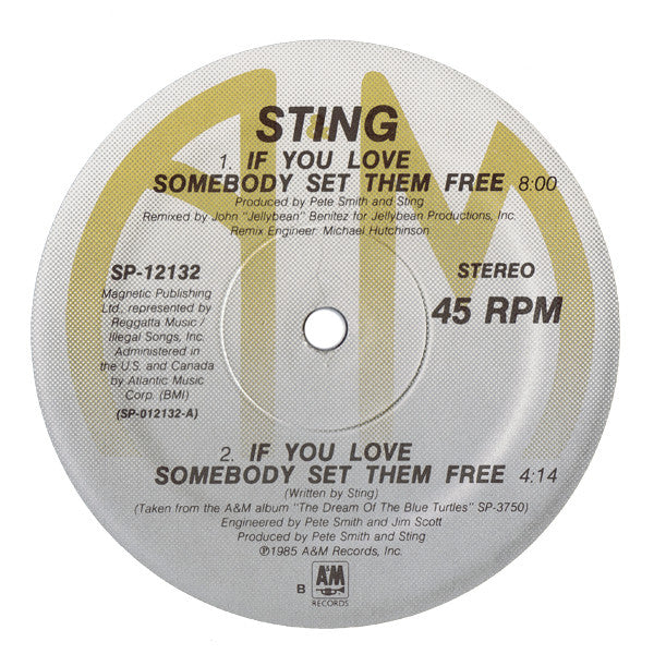 Sting : If You Love Somebody Set Them Free (12", B)