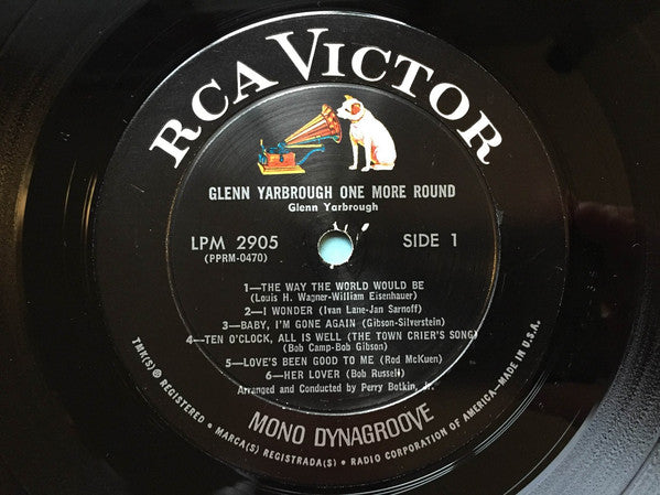 Glenn Yarbrough : One More Round (LP, Album, Mono)