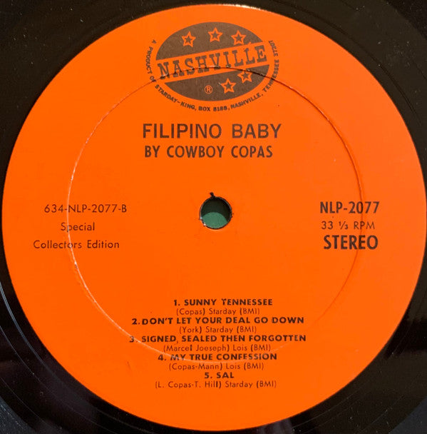 Cowboy Copas : Filipino Baby (LP, Album)