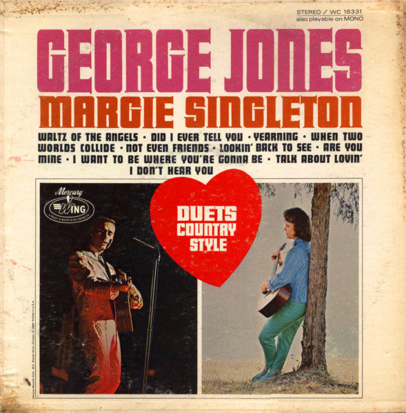 George Jones (2) & Margie Singleton : Duets Country Style (LP, Album, RE)
