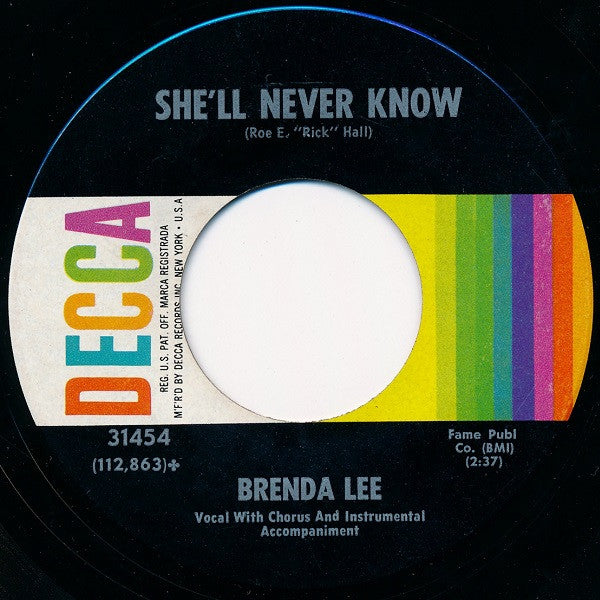 Brenda Lee : Your Used To Be (7", Single, Glo)
