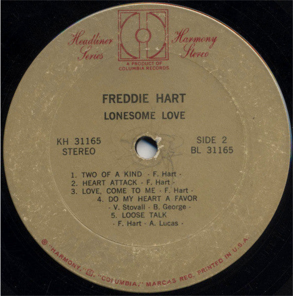 Freddie Hart : Lonesome Love (LP)