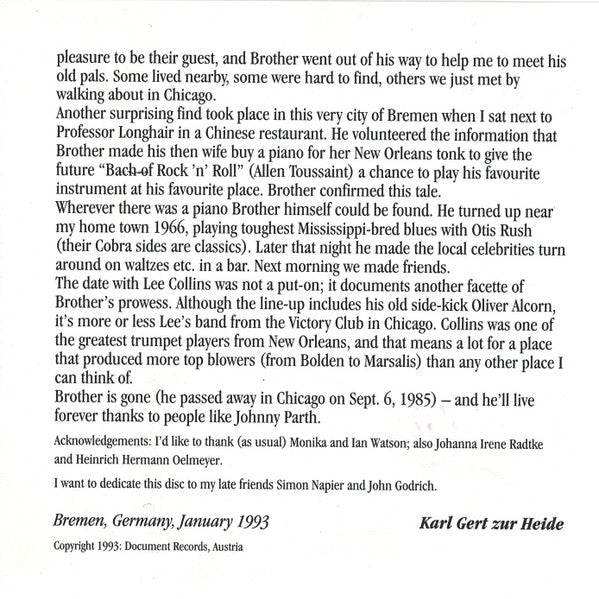 Little Brother Montgomery : Vocal Accompaniments & Early Post-War Recordings 1930-1954 (CD, Comp)