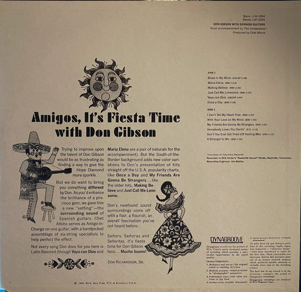 Don Gibson : Don Gibson With Spanish Guitars (LP, Album)