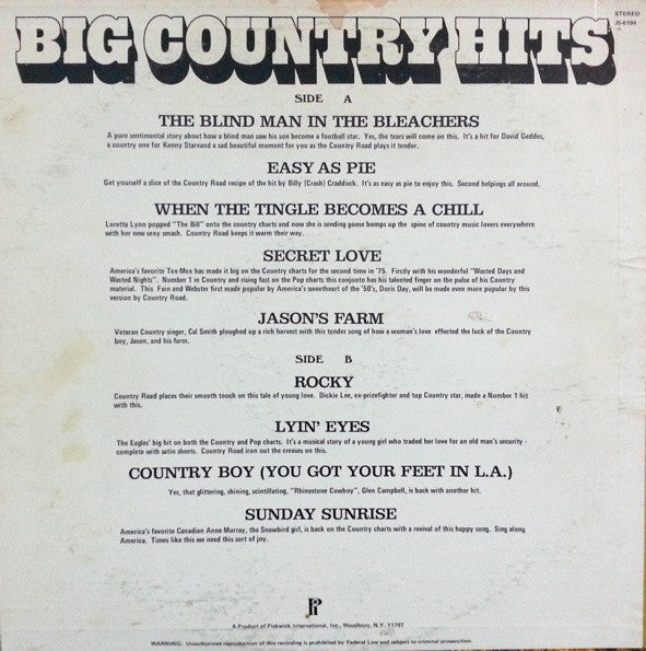 Country Road : Big Country Hits (LP)