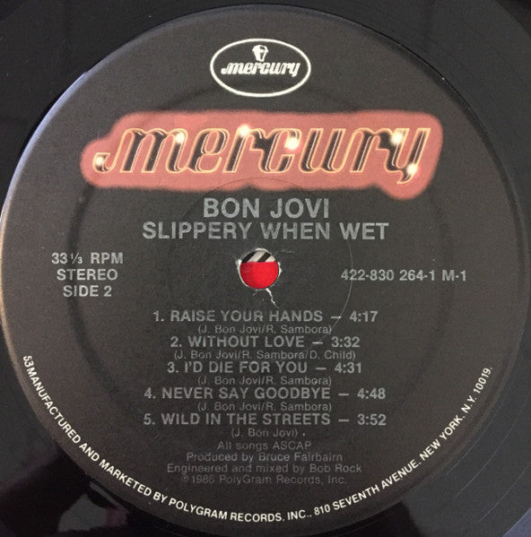 Bon Jovi : Slippery When Wet (LP, Album, 53 )