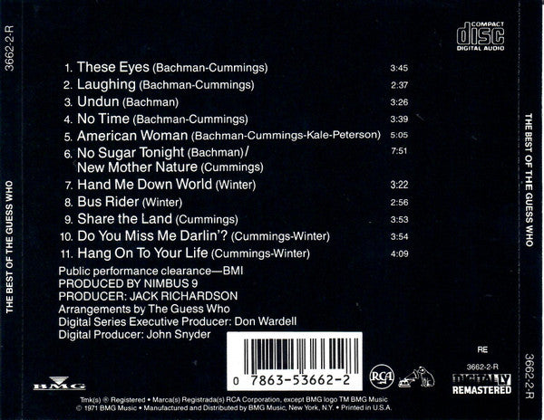 The Guess Who : The Best Of The Guess Who (CD, Comp, RE)