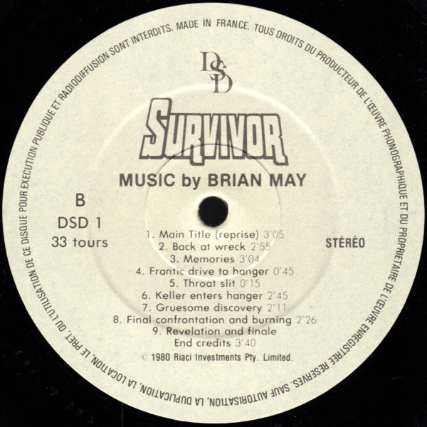 Brian May (2) : Survivor (Original Motion Picture Soundtrack) (LP)