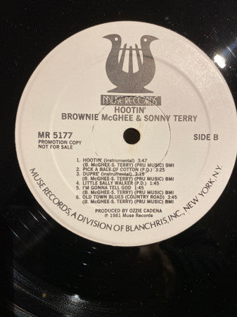 Sonny Terry & Brownie Mcghee : Hootin' (LP, Promo)
