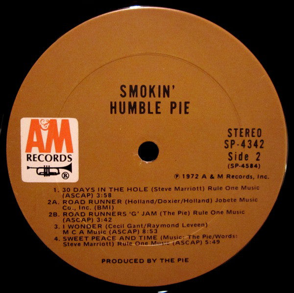 Humble Pie : Smokin' (LP, Album, Ter)