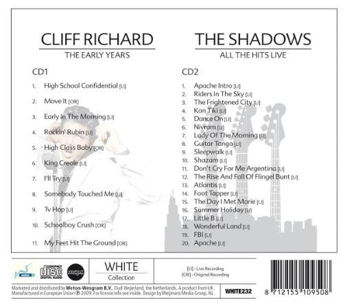 Cliff Richard, The Shadows : The Early Years / All The Hits Live (2xCD, Comp)