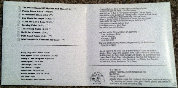 Big Twist And The Mellow Fellows : Live From Chicago! Bigger Than Life!! (CD)