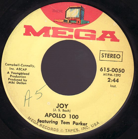 Apollo 100 Featuring Tom Parker : Joy / Excercise In A Minor  (7", Single)