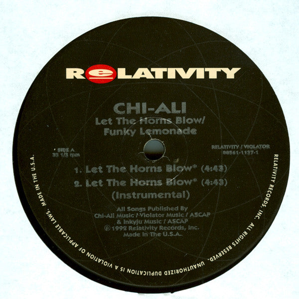 Chi-Ali : Let The Horns Blow / Funky Lemonade (12")