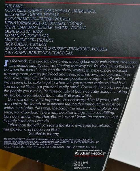 Southside Johnny And The Asbury Jukes* : Live : Reach Up And Touch The Sky (2xLP, Album, 53 )