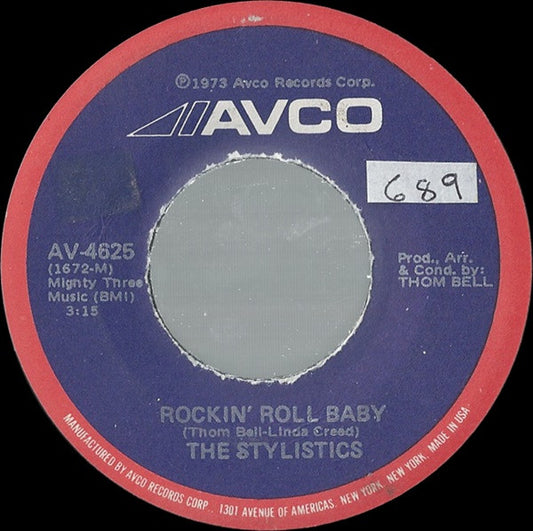 The Stylistics : Rockin' Roll Baby (7", Single)