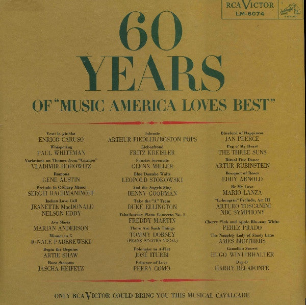 Various : 60 Years Of "Music America Loves Best" (2xLP, Comp, Mono, Gat)