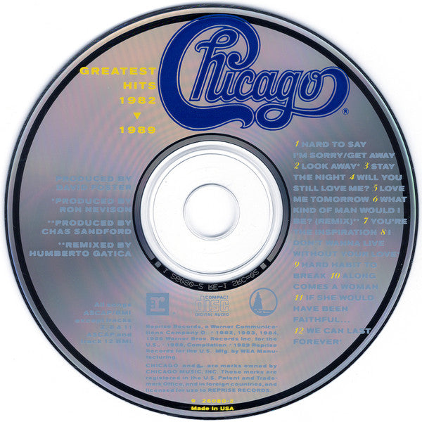 Chicago (2) : Greatest Hits 1982-1989 (CD, Comp, SRC)
