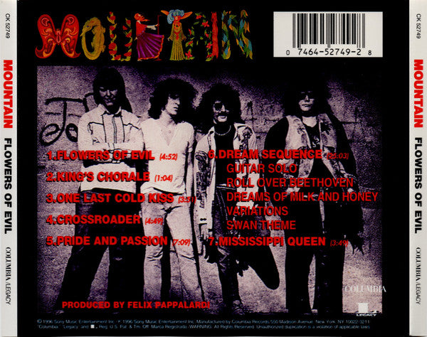 Mountain : Flowers Of Evil (CD, Album, RE, RP)