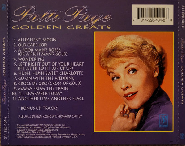 Patti Page : Golden Greats (CD, Comp)