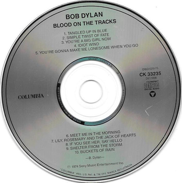Bob Dylan : Blood On The Tracks (CD, Album, Club, RE, BMG)