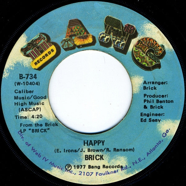 Brick : Dusic / Happy (7", Single, NAM)