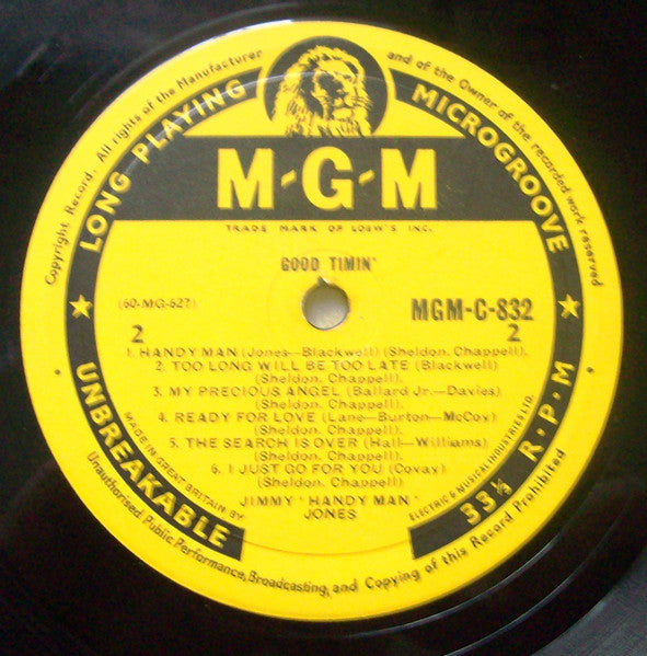 Jimmy Jones : Good Timin' (LP, Album, Mono)