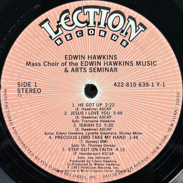 Edwin Hawkins Music & Arts Seminar Mass Choir*, Edwin Hawkins : Edwin Hawkins Music & Arts Seminar Mass Choir (LP, Album, 72 )