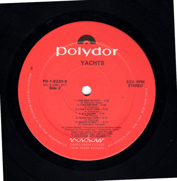 Yachts : S.O.S. (LP, Album, 53 )